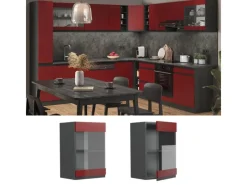 Vicco Küchenglasschrank R-Line Glashängeschrank /Anthrazit 40 cm J-Shape< Küchenschränke