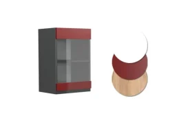 Vicco Küchenglasschrank R-Line Glashängeschrank /Anthrazit 40 cm J-Shape< Küchenschränke