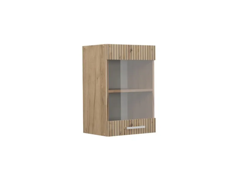 Küchenschränke<Vicco Küchenglasschrank R-Line Glashängeschrank Artisan-Eiche/Goldkraft Eiche 40 cm