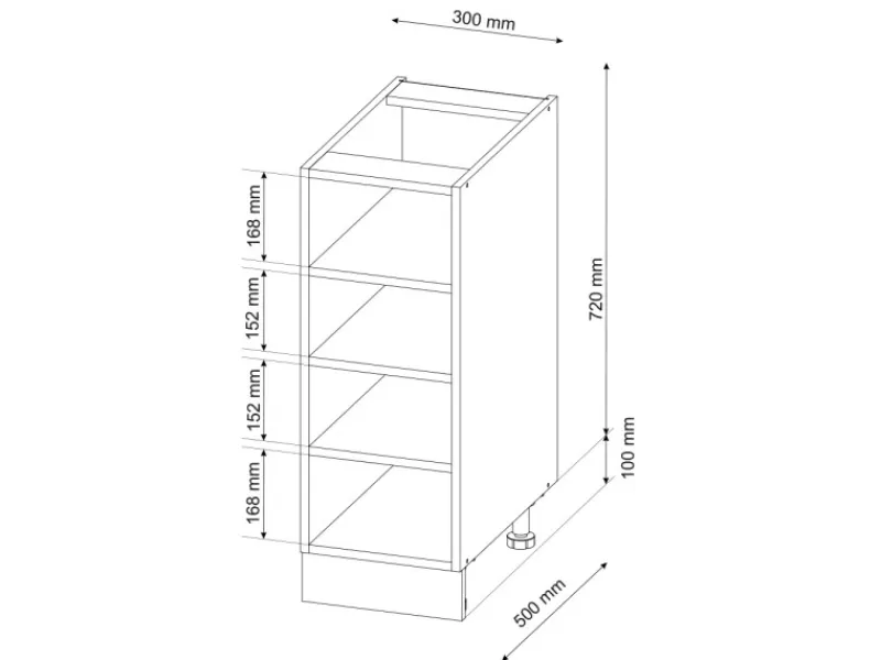 Vicco Küchenregal Fame-Line Offener Küchenschrank 30 cm AP< Küchenregale|Küchenschränke