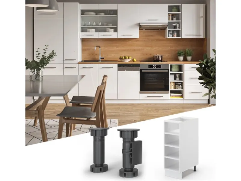 Vicco Küchenregal Fame-Line Offener Küchenschrank / 30 cm AP Marmor< Küchenregale