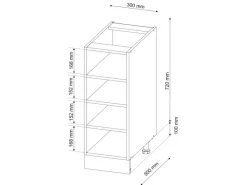 Vicco Küchenregal Fame-Line Offener Küchenschrank / 30 cm ohne Arbeitsplatte< Küchenschränke|Küchenregale