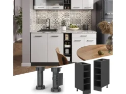 Clearance Vicco Küchenregal R-Line Offener Küchenschrank 25 cm ohne Arbeitsplatte Anthrazit