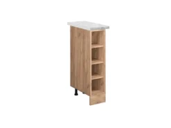 Discount Vicco Küchenregal R-Line Offener Küchenschrank Goldkraft /Goldkraft AP Marmor mit Goldkraft Korpus Eiche