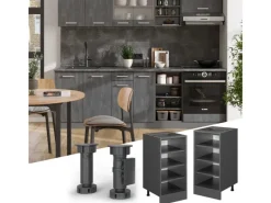 Küchenregale<Vicco Küchenregal R-Line Offener Küchenschrank 40 cm AP Eiche