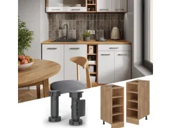Vicco Küchenregal R-Line Offener Küchenschrank Goldkraft 30 cm ohne Arbeitsplatte< Küchenregale
