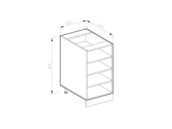 Küchenregale|Küchenrückwände<Vicco Küchenregal R-Line Offener Küchenschrank / 20 cm AP Marmor