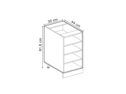 Küchenregale<Vicco Küchenregal R-Line Offener Küchenschrank Goldkraft 30 cm AP Anthrazit