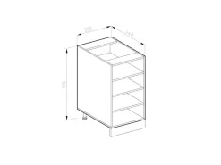 Clearance Vicco Küchenregal R-Line Offener Küchenschrank 20 cm AP Anthrazit Weiß