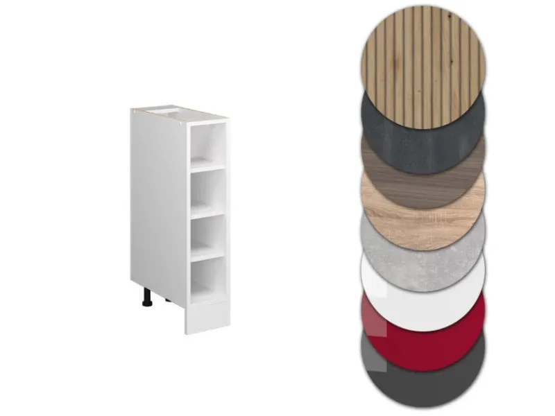 Clearance Vicco Küchenregal R-Line Offener Küchenschrank 20 cm AP Anthrazit Weiß