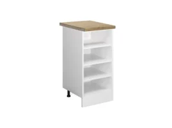 Best Vicco Küchenregal R-Line Offener Küchenschrank 40 cm AP Eiche Weiß
