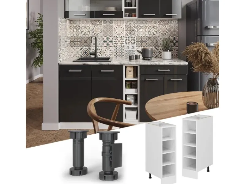Küchenschränke|Küchenregale<Vicco Küchenregal R-Line Offener Küchenschrank 25 cm ohne Arbeitsplatte