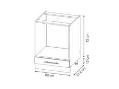 Discount Vicco Küchenschränke Fame-Line Gestreift 60 cm ohne Arbeitsplatte Schwarz
