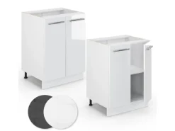 Vicco Küchenunterschrank Fame-Line Hochglanz/ 60 cm ohne Arbeitsplatte< Küchenschränke