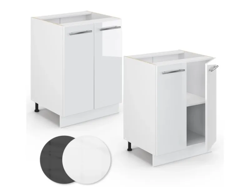 Vicco Küchenunterschrank Fame-Line Hochglanz/ 60 cm ohne Arbeitsplatte< Küchenschränke