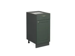 Vicco Küchenunterschrank Fame-Line Grün-Gold Landhaus/Anthrazit 40 cm ohne Arbeitsplatte Dunkelgrün