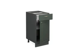 Vicco Küchenunterschrank Fame-Line Grün-Gold Landhaus/Anthrazit 40 cm ohne Arbeitsplatte Dunkelgrün