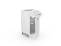 Vicco Küchenunterschrank Fame-Line Hochglanz/ 40 cm ohne Arbeitsplatte Weiß