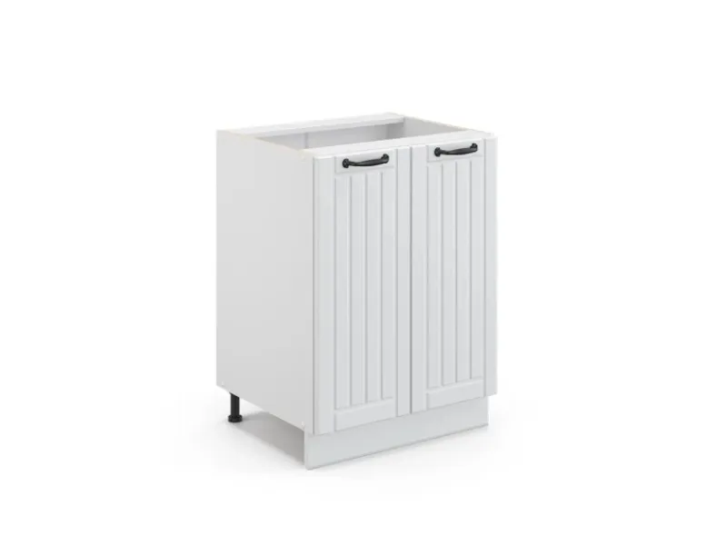 Discount Vicco Küchenunterschrank Fame-Line Landhaus/ 60 cm ohne Arbeitsplatte Weiß