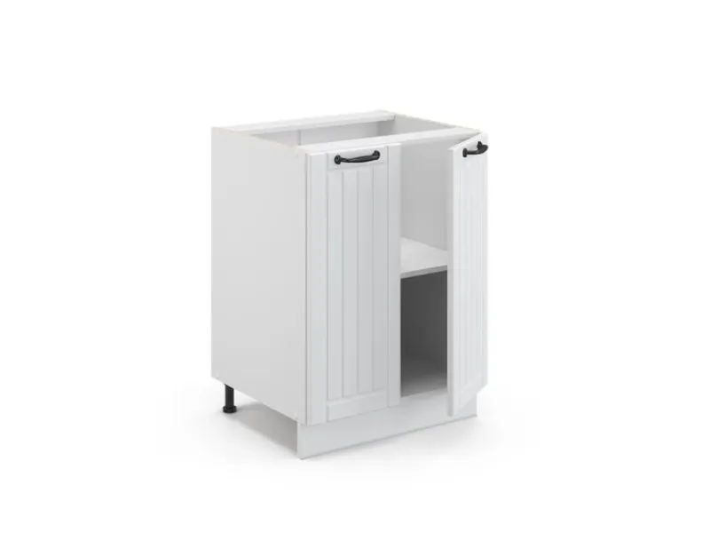 Discount Vicco Küchenunterschrank Fame-Line Landhaus/ 60 cm ohne Arbeitsplatte Weiß