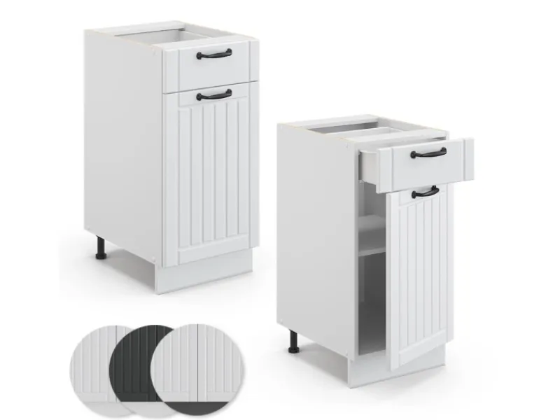 Vicco Küchenunterschrank Fame-Line Landhaus/ 40 cm ohne Arbeitsplatte< Küchenschränke