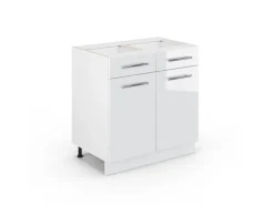 Vicco Küchenunterschrank Fame-Line Hochglanz/ 80 cm ohne Arbeitsplatte< Küchenschränke