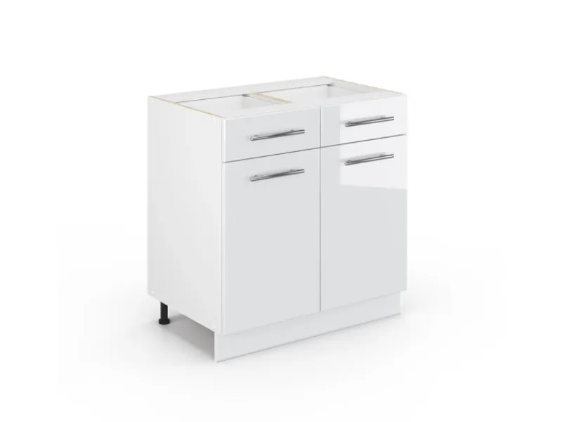 Vicco Küchenunterschrank Fame-Line Hochglanz/ 80 cm ohne Arbeitsplatte< Küchenschränke