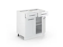 Vicco Küchenunterschrank Fame-Line Hochglanz/ 80 cm ohne Arbeitsplatte< Küchenschränke