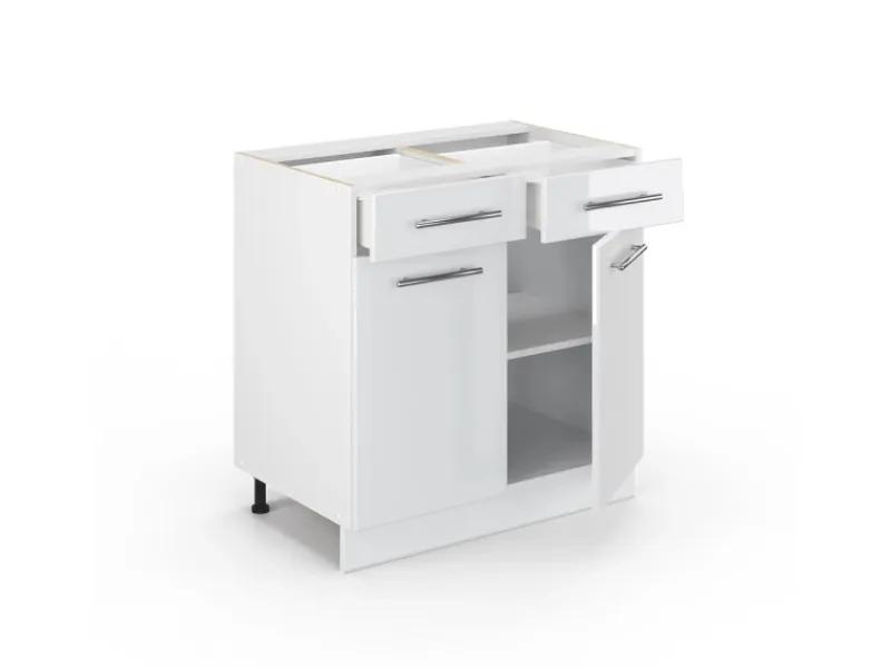 Vicco Küchenunterschrank Fame-Line Hochglanz/ 80 cm ohne Arbeitsplatte< Küchenschränke