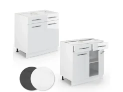 Vicco Küchenunterschrank Fame-Line Hochglanz/ 80 cm ohne Arbeitsplatte< Küchenschränke