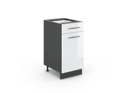 Vicco Küchenunterschrank Fame-Line Hochglanz/Anthrazit 40 cm ohne Arbeitsplatte< Küchenschränke