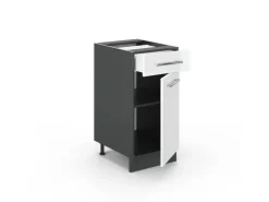Vicco Küchenunterschrank Fame-Line Hochglanz/Anthrazit 40 cm ohne Arbeitsplatte< Küchenschränke