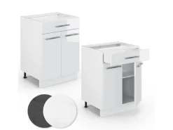Vicco Küchenunterschrank Fame-Line Hochglanz/ 60 cm mit Schublade ohne Arbeitsplatte< Küchenschränke