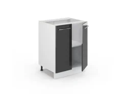 Vicco Küchenunterschrank Fame-Line Hochglanz/Weiß 60 cm ohne Arbeitsplatte< Küchenschränke