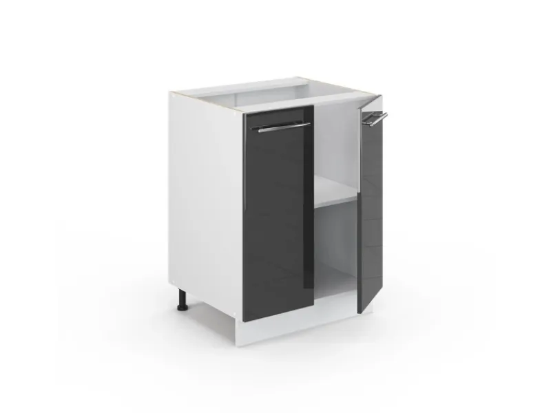 Vicco Küchenunterschrank Fame-Line Hochglanz/Weiß 60 cm ohne Arbeitsplatte< Küchenschränke