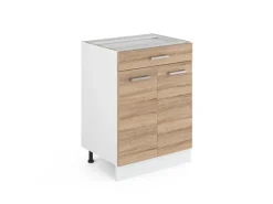 Vicco Küchenunterschrank R-Line Sonoma 60 cm mit Schublade ohne Arbeitsplatte< Küchenschränke