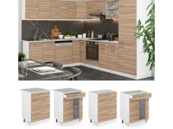 Vicco Küchenunterschrank R-Line Sonoma 60 cm mit Schublade ohne Arbeitsplatte< Küchenschränke