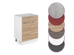 Vicco Küchenunterschrank R-Line Sonoma 60 cm mit Schublade ohne Arbeitsplatte< Küchenschränke