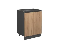 Online Vicco Küchenunterschrank R-Line Goldkraft /Anthrazit 60 cm J-Shape ohne Arbeitsplatte Eiche