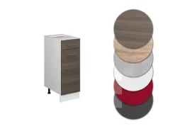 Discount Vicco Küchenunterschrank R-Line Schubladenschrank für die Küche Grau/Weiß 30 cm ohne Arbeitsplatte Edelgrau
