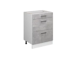 Küchenschränke<Vicco Küchenunterschrank R-Line /Weiß 60 cm mit Schubladen ohne Arbeitsplatte