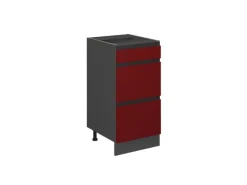 Hot Vicco Küchenunterschrank R-Line /Anthrazit 40 cm J-Shape mit Schubladen ohne Arbeitsplatte Rot