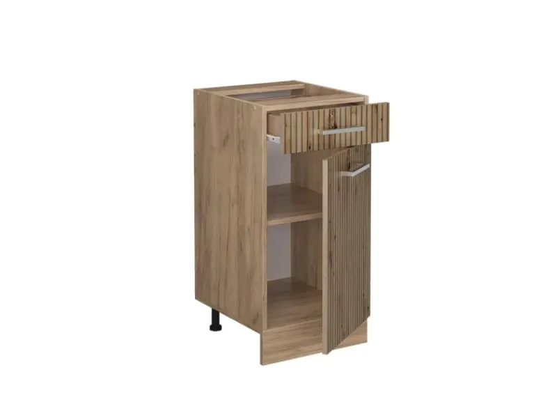 Clearance Vicco Küchenunterschrank R-Line Artisan-Eiche/Goldkraft Eiche 40 cm AP Anthrazit Artisan Eiche