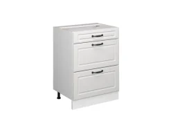 Vicco Küchenunterschrank R-Line Landhaus/ 60 cm mit Schubladen ohne Arbeitsplatte Weiß