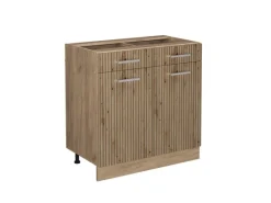 Vicco Küchenunterschrank R-Line Artisan-Eiche/Goldkraft Eiche 80 cm ohne Arbeitsplatte< Küchenschränke
