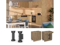 Vicco Küchenunterschrank R-Line Artisan-Eiche/Goldkraft Eiche 80 cm ohne Arbeitsplatte< Küchenschränke