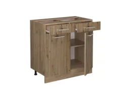 Vicco Küchenunterschrank R-Line Artisan-Eiche/Goldkraft Eiche 80 cm ohne Arbeitsplatte< Küchenschränke