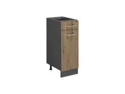 Einbauküchen<Vicco Küchenunterschrank R-Line Artisan-Eiche/Anthrazit 30 cm ohne Arbeitsplatte