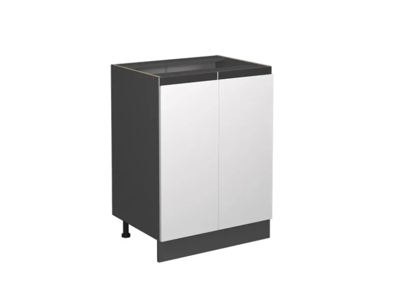 Küchenschränke<Vicco Küchenunterschrank R-Line /Anthrazit 60 cm J-Shape ohne Arbeitsplatte