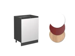 Küchenschränke<Vicco Küchenunterschrank R-Line /Anthrazit 60 cm J-Shape ohne Arbeitsplatte